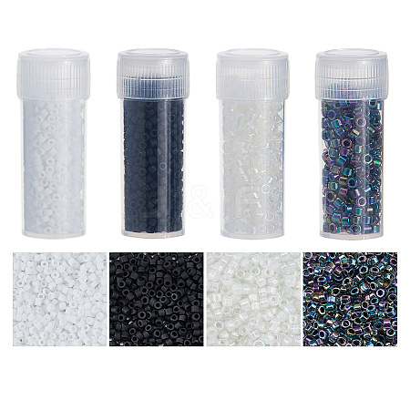 40G 4 Styles Glass Seed Beads SEED-DC0001-22-1