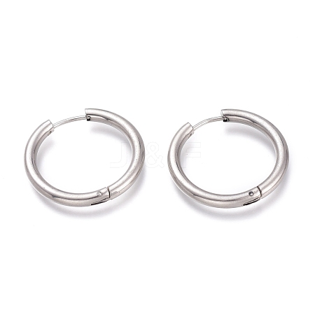 Tarnish Resistant 201 Stainless Steel Huggie Hoop Earrings EJEW-O095-05-07-1