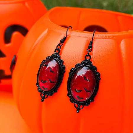 Alloy Glass Dangle Earrings FS-WGFE353-05-1