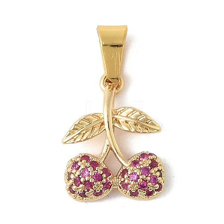 Brass Micro Pave Cubic Zirconia Pendants STAS-V013-05G-1