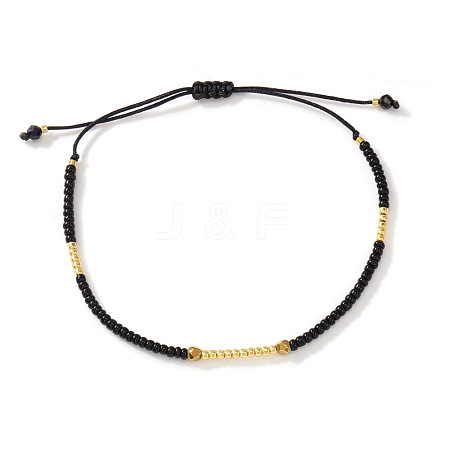 Natural Gemstone & Glass Beaded Braided Bead Bracelets WW1419-7-1