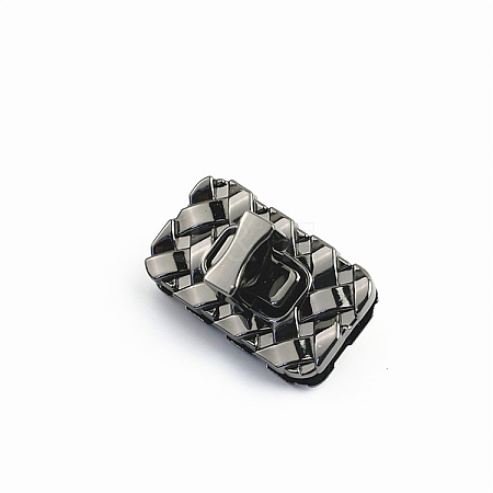 Rectangle Woven Texture Alloy Bag Twist Lock Accessories PURS-PW0010-18B-1