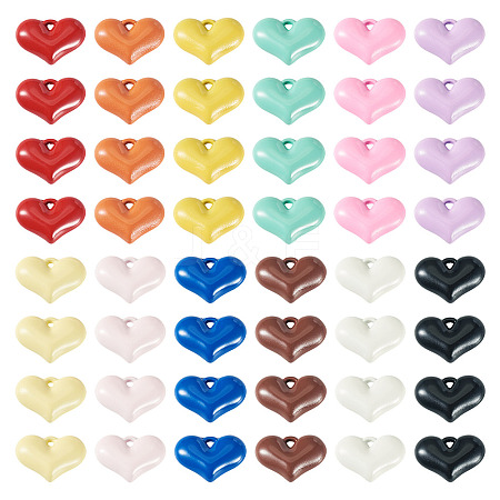 50Pcs Baking Paint Acrylic Pendants OACR-TA0004-83B-1