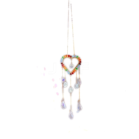 Faceted Glass Tassel Suncatchers PW-WGA80D5-02-1