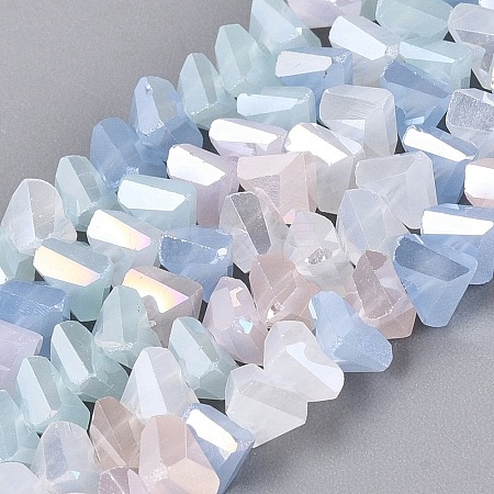 Electroplate Imitation Jade Glass Beads Strands EGLA-Q135-03A-A01-1