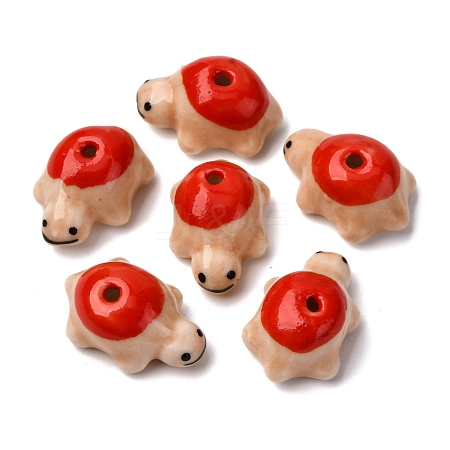 Handmade Bright Glazed Porcelain Beads PORC-CJC0009-03A-1