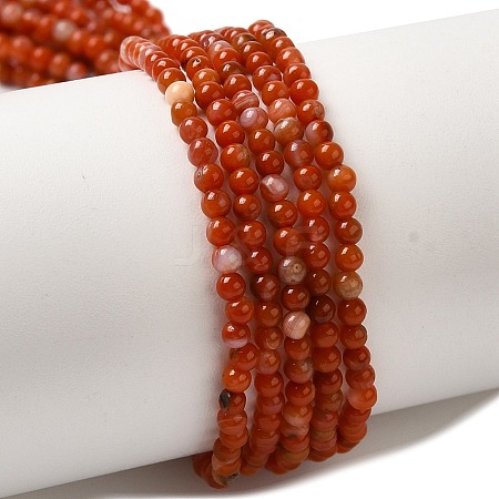 Natural South Red Agate Beads Strands G-B090-A04-01-1