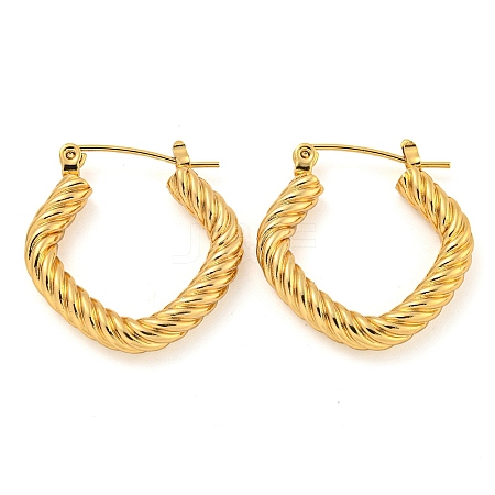 202 Stainless Steel Twist Hoop Earring EJEW-H003-27G-1