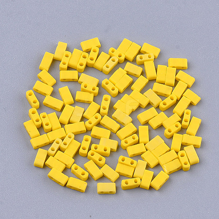 2-Hole Opaque Glass Seed Beads LS-SEED-S023-23B-01-1
