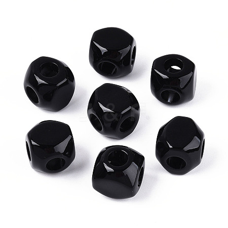 Opaque Acrylic Beads SACR-T017-54B-1