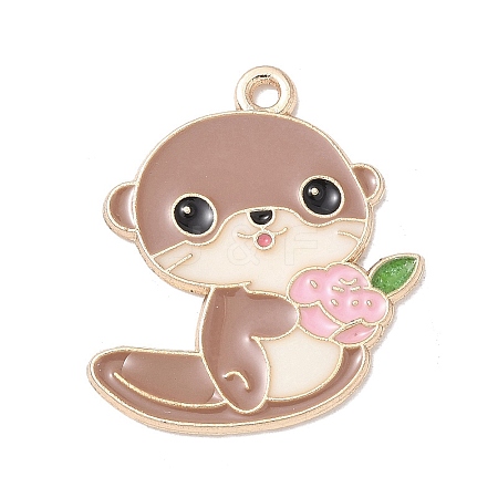 Alloy Enamel Pendants ENAM-C027-01B-01-1