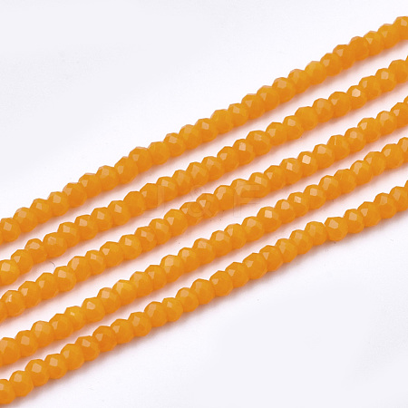 Opaque Solid Color Glass Beads Strands GLAA-S178-14A-05-1