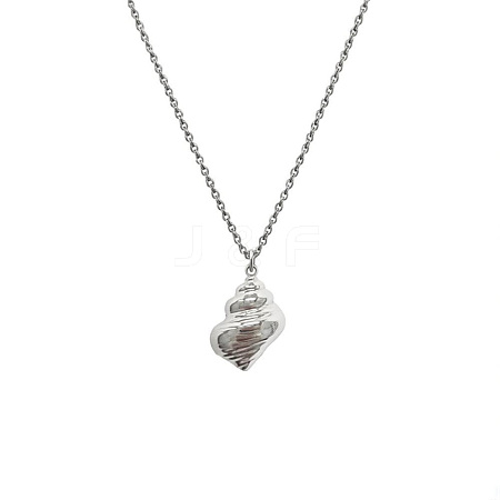 Minimalist Stainless Steel Ocean Shell Pendant Necklaces for Women Daily and Vacation Wear HQ0639-2-1