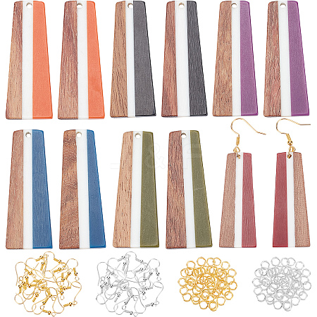 Trapezoid Charm Dangle Earring DIY Making Kit for Girl Women DIY-OC0007-80-1