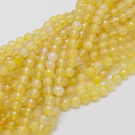 Natural Agate Beads Strands G-G580-6mm-07-1
