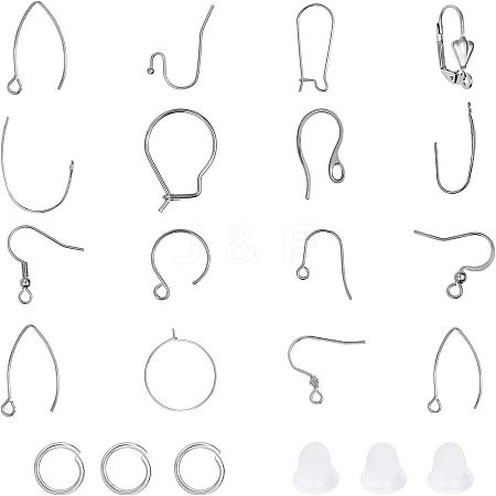 Unicraftale 304 Stainless Steel & 316 Surgical Stainless Steel Earring Hooks & Earring Hooks & Jump Rings STAS-UN0002-89P-1