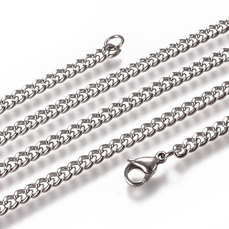 Men's Cuban Link Chain Necklaces NJEW-L172-01A-1