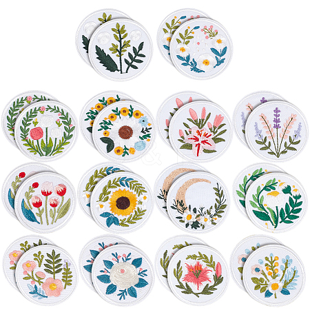 14Pcs Polyester Clothing Patches PATC-WH0022-41-1