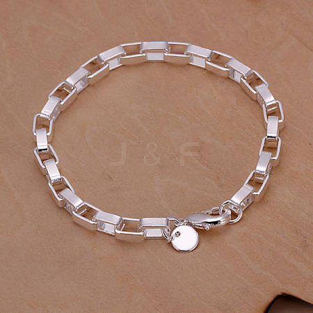 Fashionable Brass Box Chain Bracelets For Women BJEW-BB12565-1