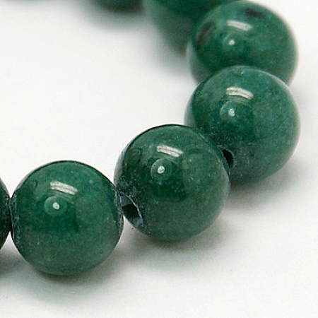 Natural Mashan Jade Round Beads Strands G-D263-6mm-XS26-1