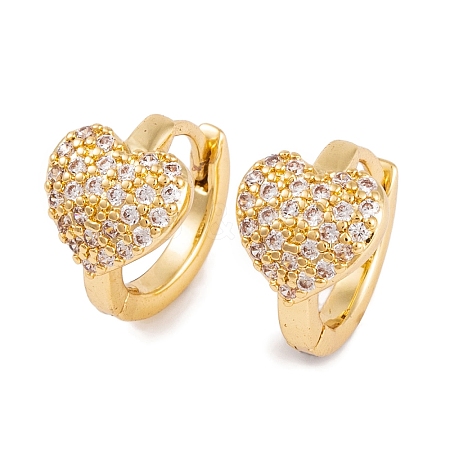 Rack Plating Brass Cubic Zirconia  Earrings EJEW-S219-09G-02-1