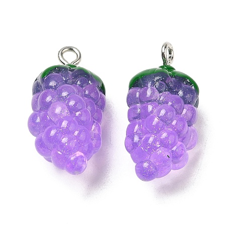 Transparent Resin Fruit Pendants CRES-Z003-02A-1
