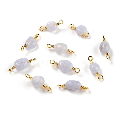 Natural Blue Lace Agate Links Connectors LS-G-K316-02H-G-RS-1