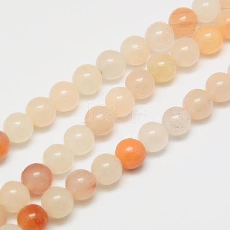 Natural Pink Aventurine Beads Strands X-G-G509-4mm-01-1