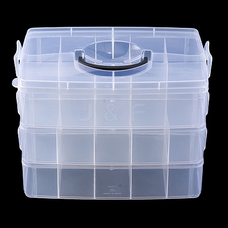 (Defective Closeout Sale: Cracks) 26 Grids Plastic Handled Organizers AJEW-XCP0002-54-1