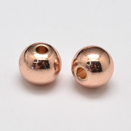 Rack Plating Brass Round Spacer Beads X1-KK-I601-3mm-RG-RS-1
