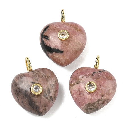 Natural Rhodonite Pendants G-B180-03G-06-1