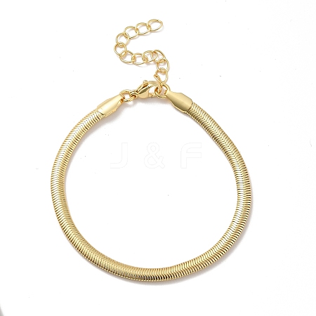 Rack Plating Brass Herringbone Chains Bracelet for Men Women LS-BJEW-M227-01G-1