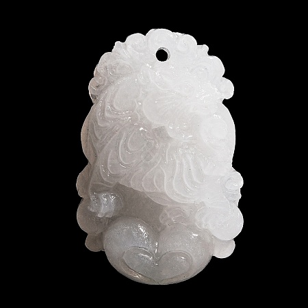 Natural White Jade Carved Pendants G-S384-01C-1