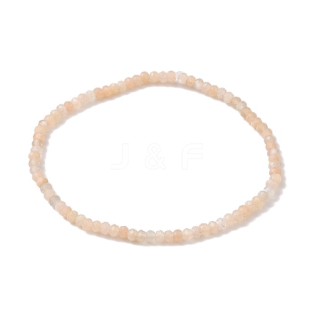 Natural Moonstone Beaded Bracelets BJEW-JB10215-02-1