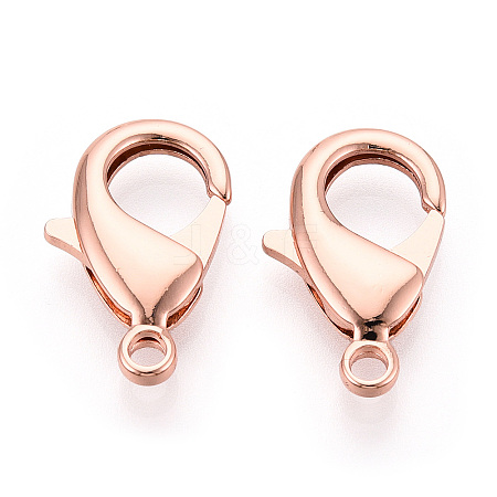Brass Lobster Claw Clasps KK-YW0004-01E-RG-1
