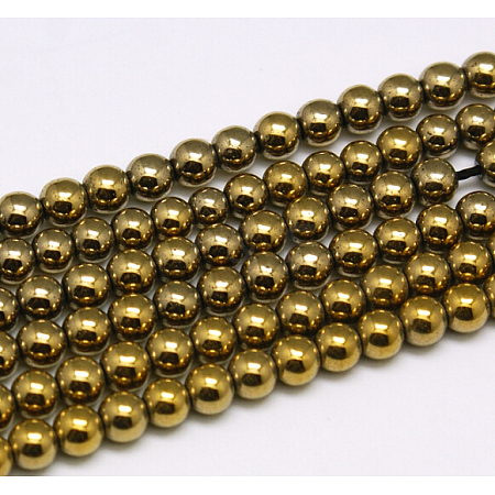 Non-magnetic Synthetic Hematite Beads Strands G-K015-2mm-01-1