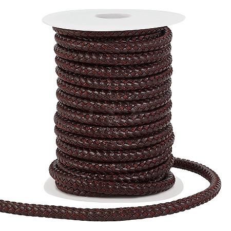 10M Round Braided PU Leather Cord WL-WH0007-03B-1