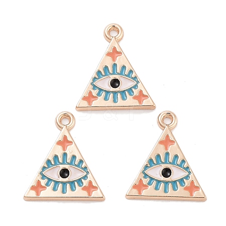 Rack Plating Alloy Enamel Pendants LS-PALLOY-S190-02KCG-1