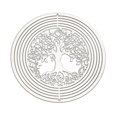 201 Stainless Steel Laser Cut Tree of Life Connector Charms STAS-Z116-02P-05-1