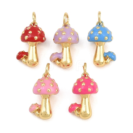 Brass Enamel Pendants KK-CBA3297-09G-1