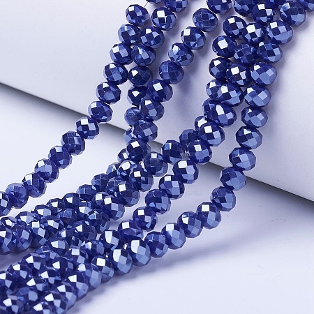 Electroplate Glass Beads Strands X1-EGLA-A034-P6mm-A11-1