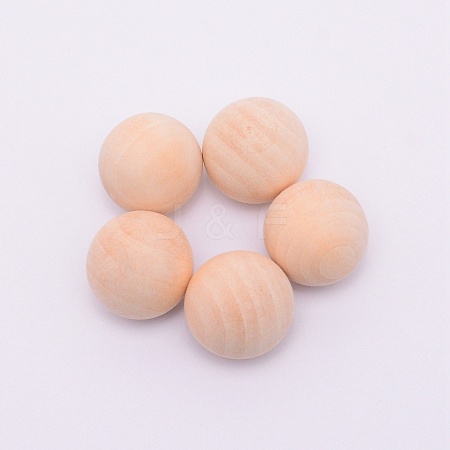Unfinished Wood Beads WOOD-WH0108-38-1