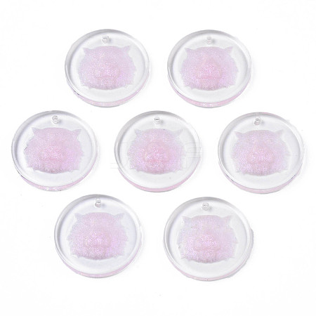 Transparent Resin Pendants RESI-N030-007E-1