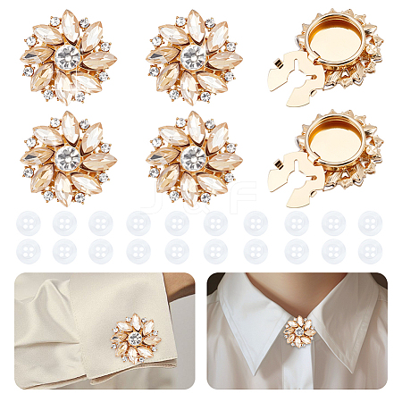 Alloy Cufflinks & Plastic Buttons HJEW-NB00243-1