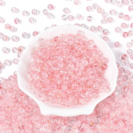 Baking Paint Transparent Glass Beads DGLA-T004-08J-1