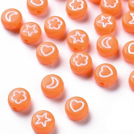 Opaque Acrylic Beads MACR-N008-40D-1