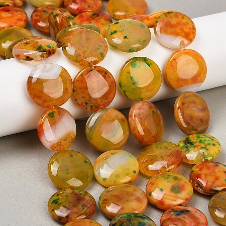 Dyed Natural Agate Beads Strands G-U029-G01-1