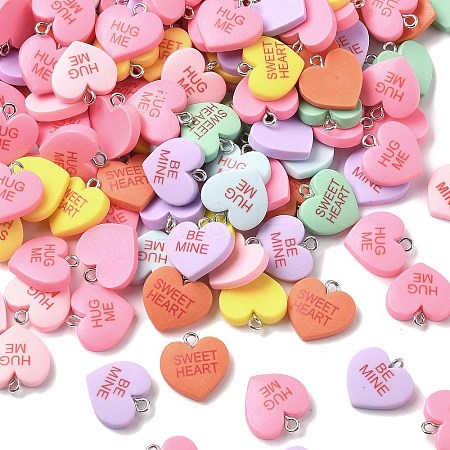 Opaque Resin Pendants RESI-Z038-15P-1