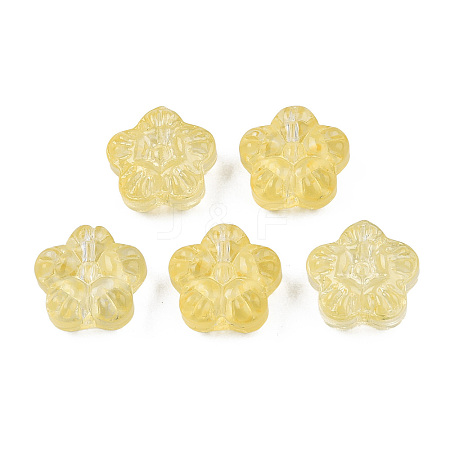 Transparent Spray Painted Glass Beads LS-GLAA-N035-029-C06-1