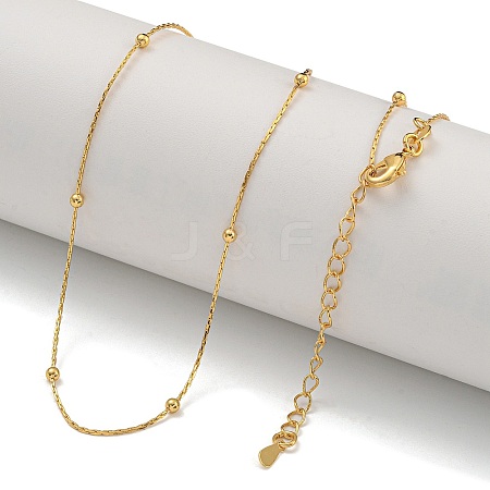 Brass Cardano Chain Necklaces for Women NJEW-U011-04G-1